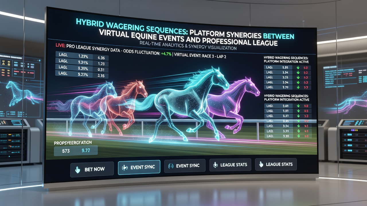 Analytics dashboard illustrating user flow between virtual horse racing simulations and major professional sports league betting options