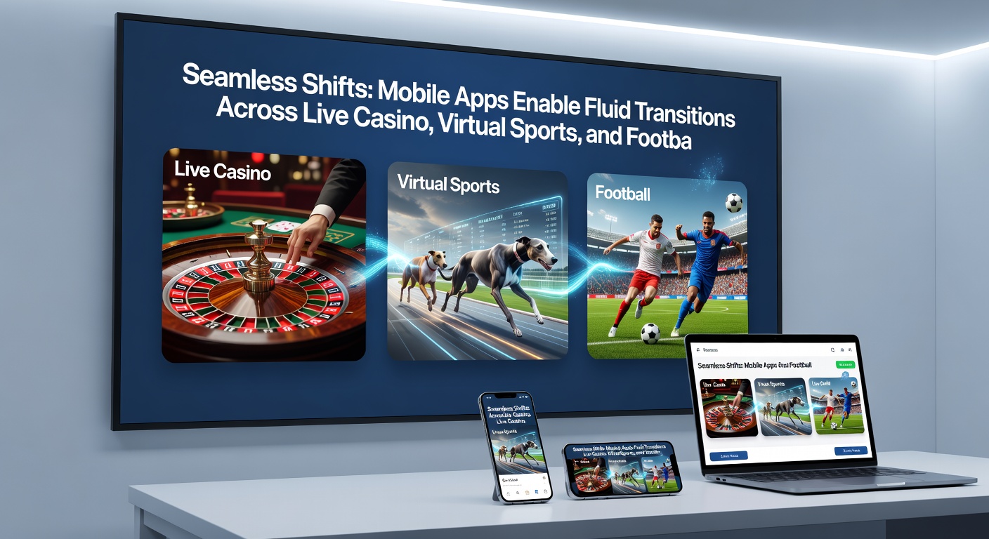 Dynamic app interface showing seamless swipe from virtual sports betting to football accumulator builder